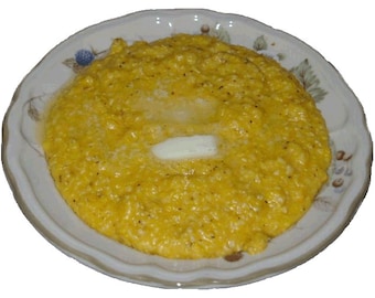 Yellow, Southern Whole Grain Grits, 12oz Cloth Bag, Creamy Corn Grits, Makes Delicious Shrimp and Grits, Easy Crockpot Grits
