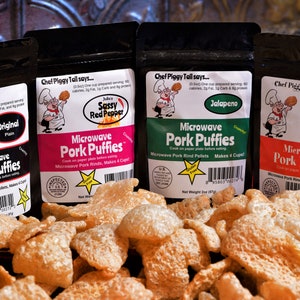Pork Rinds Mircowave Microwave Pork Rinds, Best Seller's 4-pack, 2oz Bags, Crunchy Snack ...
