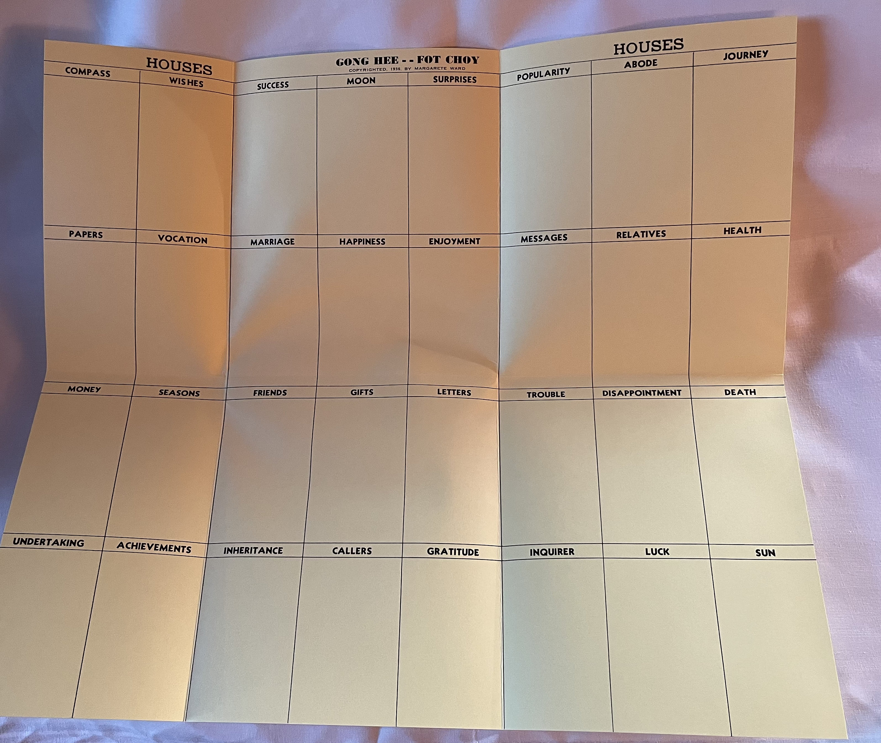 Vintage Rare 1948 Gong Hee Fot Choy tells Your Fortune A Fortune