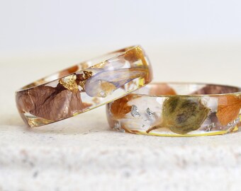 Anillo de resina con flores funerarias personalizado: recuerdo conmemorativo, ramo personalizado