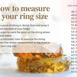Puede incluir: C&oacute;mo medir el tama&ntilde;o de tu anillo usando hilo o hilo dental. Un gr&aacute;fico muestra los tama&ntilde;os de anillo en mil&iacute;metros y los tama&ntilde;os de EE. UU./Canad&aacute;.