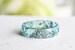 Aquamarine Resin Ring With Silver Leaf - Alternative Engagement Ring 