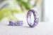 Hypoallergenic Lavender Faceted Resin Ring with Silver Flakes - Unconventional Mens Ring - Epoxy Resin Jewelry Unisex Ring 