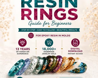 Resin Ring Tutorial PDF, Epoxy Resin Jewelry Making Guide, DIY Resin Rings, Resin Jewelry Tutorial, Chromatic Ring Making E-book