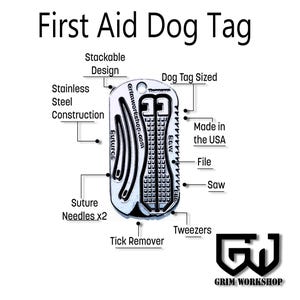 First Aid Necklace Dog Tag Kit
