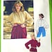Shirt, L, Simplicity 8704 Pattern, Loose, Long Raglan Sleeves, Gathered to Collar Band, Front Buttons, 1978 Uncut, Size 16