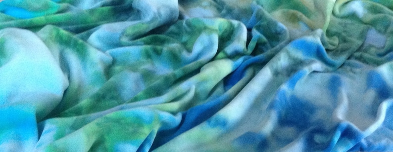 Custom ice dyed cotton velour yard