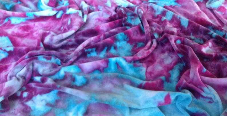 Custom ice dyed cotton velour yard
