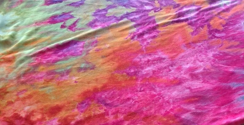 Custom ice dyed cotton velour yard