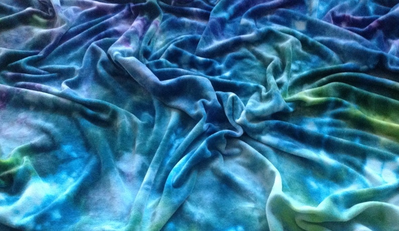 Custom ice dyed cotton velour yard