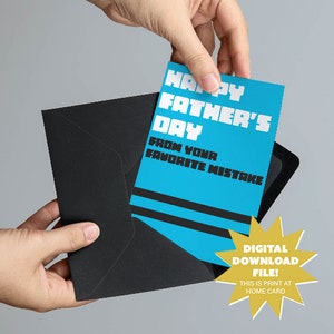 Alles Gute zum Vatertag von Ihrem Lieblingsfehler Vatertagskarte Digitaler Download - Lustige und unangemessene Vatertagskarte