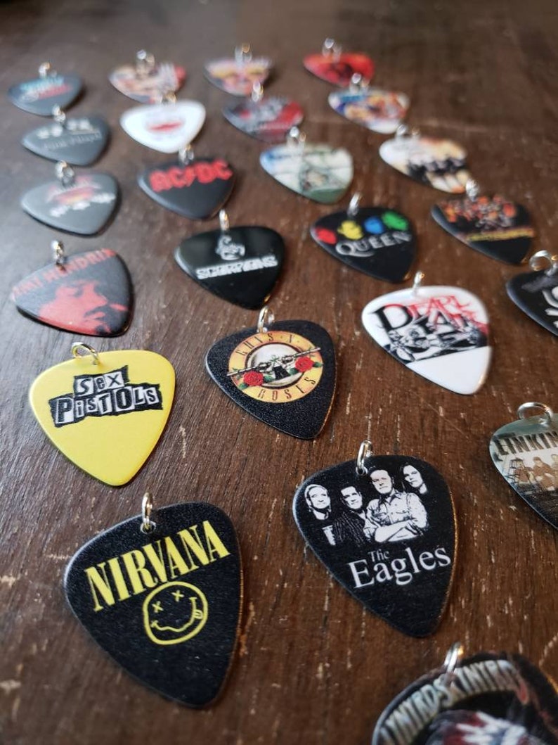 Rock Band Guitar Pick Necklaces and Charms Nirvana the Etsy