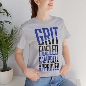 Tshirt sur le thème du football de Detroit, t-shirt approuvé par Campbell, chemise unisexe Grit Fueled, haut en jersey à manches courtes, cadeau pour fan de sport