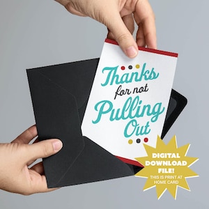 Danke, dass Sie die Vatertagskarte nicht herausgezogen haben Digitaler Download - Lustige und unangemessene Vatertagskarte