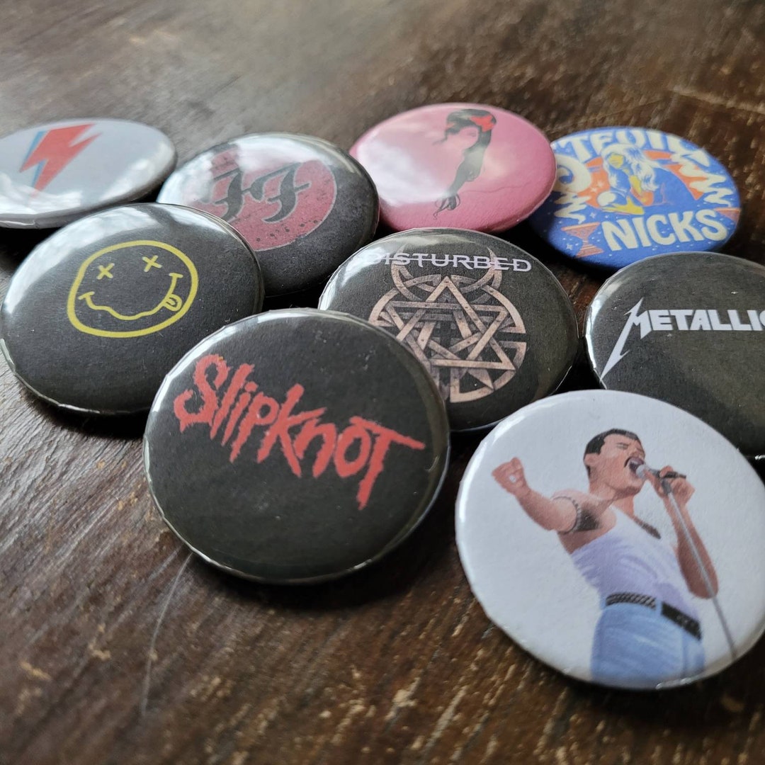 Rock and Roll Music Buttons: Handmade 1.5