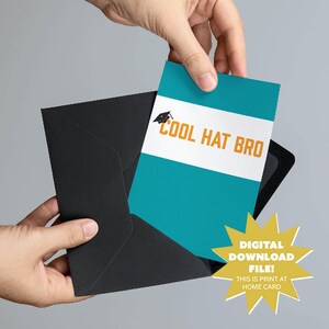 Cooler Hut Bro Abschlusskarte Digitaler Download - Lustige Hipster-Abschlusskarte