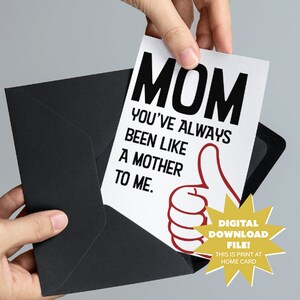 Mam, je bent altijd als een moeder voor mij geweest Vaderdagkaart Digitale download - grappige en ongepaste Moederdagkaart - DIGITALE DOWNLOAD