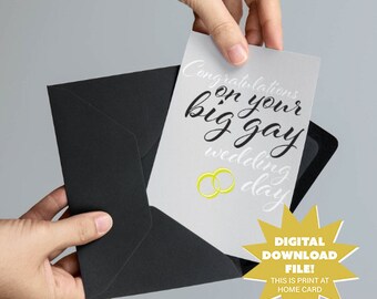 Gay Wedding Card Printable - Etsy