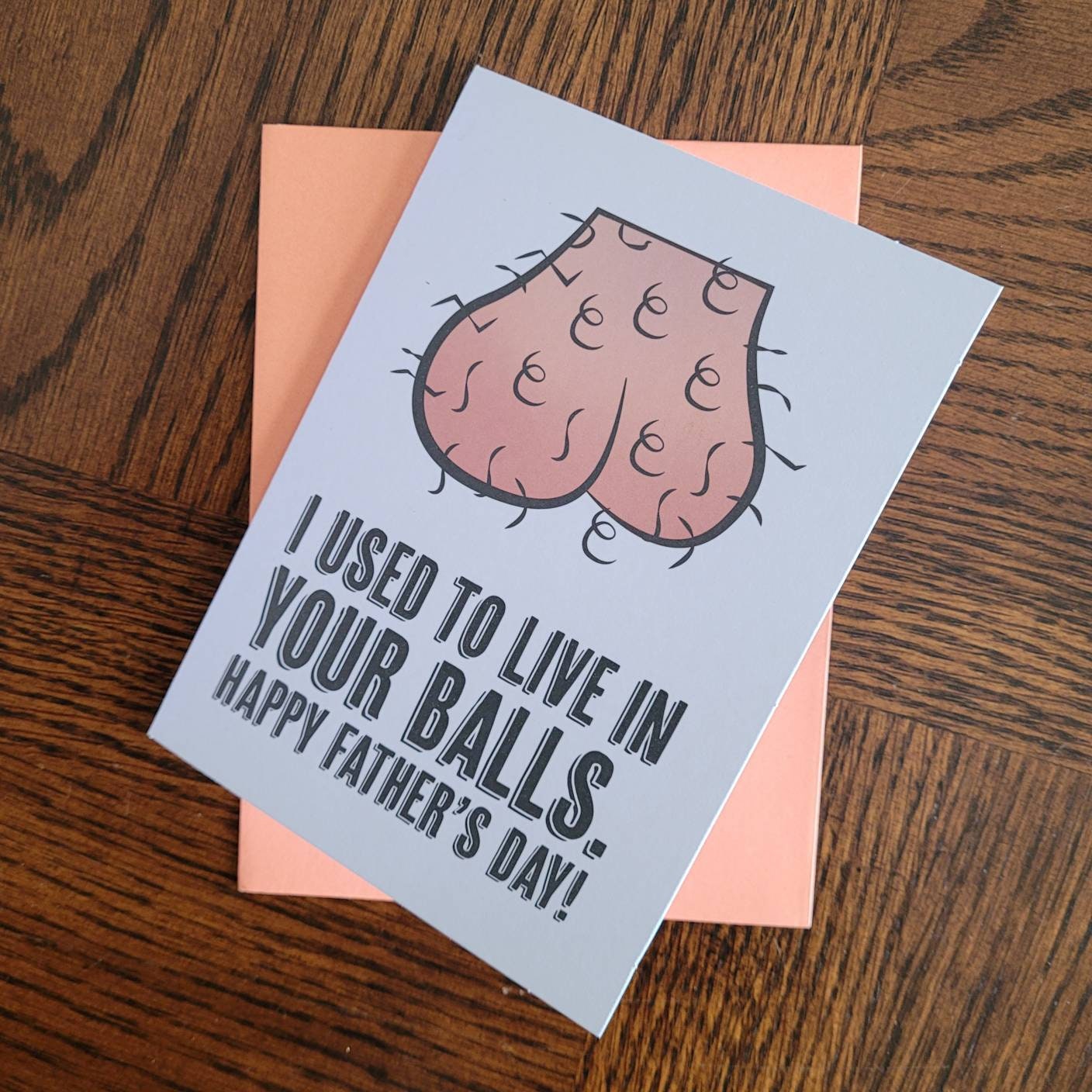 I Used to Live in Your Balls Father's Day Card Funny and Etsy UK