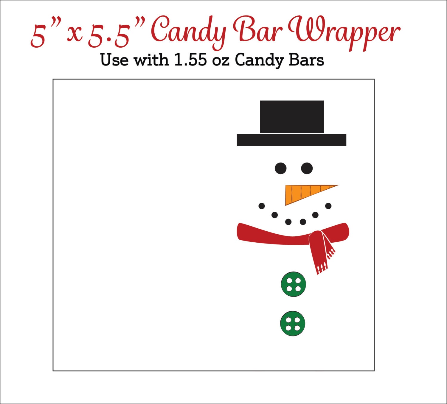 Snowman Candy Bar Wrappers Printable Snowmen Candy Wrappers Christmas Candy Bar Wrappers 2 per Page DIGITAL DOWNLOAD - Etsy