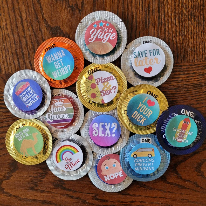 Jokes shine shimmer kids silly favorite color cat joke choose board purrr nahal ple Custom Funny Condoms Individual Colored Valentine's Day | Etsy