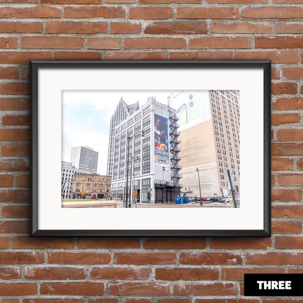 Detroit Soul Street Corner Urban Art Print - State Building - Downtown Detroit City Poster Print - Motown Artwork - 8 Options