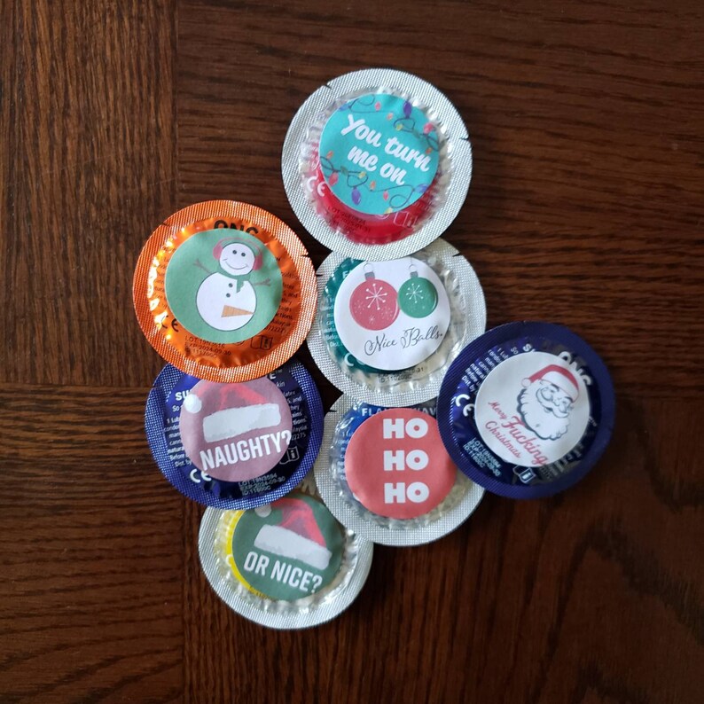 Custom Christmas and Holiday Condoms Individual Colored Etsy