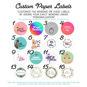 Custom 1.5&quot; Circle Labels and Stickers - Bachelorette Party, Wedding, Shower, Holiday, Valentine, Swearing, Dirty, Adult, Funny,Penis Labels