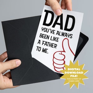 Papa, du warst immer wie ein Vater zu mir Vatertagskarte Digitaler Download - Lustige und unpassende Vatertagskarte
