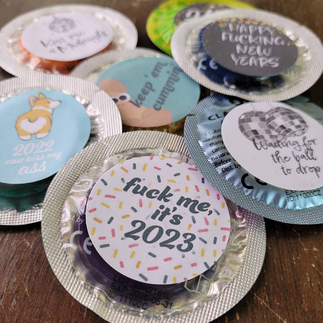 Custom New Years Eve and Holiday Condoms Individual Colored Etsy
