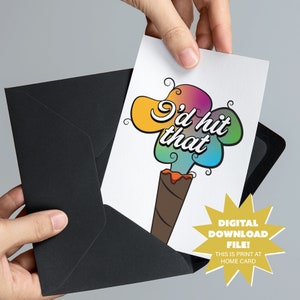 I'd Hit That Valentinstag oder Freunde Karte - Lustige Erwachsene Weed und Gelenk Karte - 5x7 Stoner, Gelenk, Weed, lustige Karte - DIGITAL DOWNLOAD
