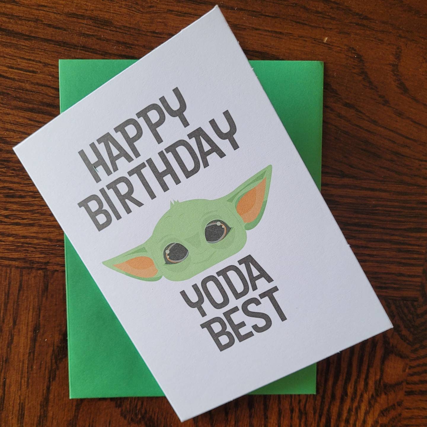 Yoda Best Birthday Valentine's Day or Friends Card - Etsy India