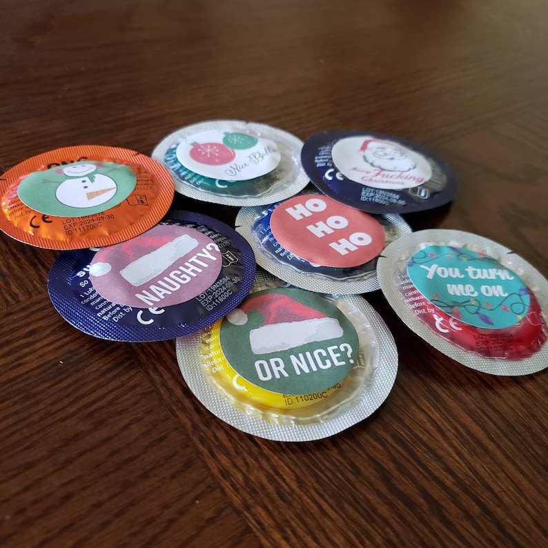 Custom Christmas and Holiday Condoms Individual Colored Etsy