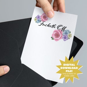 5x7 Lustig, Unangemessen, Fluchen druckbare Karte - DIGITAL DOWNLOAD