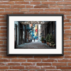 Detroit Alleyway Urban Art Print - Downtown Detroit City Poster Print - Motown Artwork