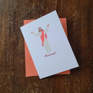 Sexy Missionary Jesus Themed Adult Valentine&#39;s Day Card - Funny, Sexy, Dirty 4x5 Card