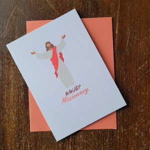 WWJD Missionary Naughty Jesus Themed Adult Valentine&#39;s Day Card - Funny, Sexy, Dirty 4x5 Card