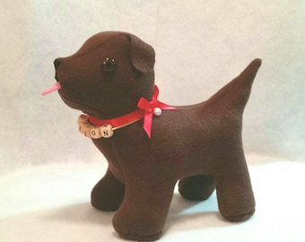 Personalized Puppy Stuffed Animal - MADE TO ORDER