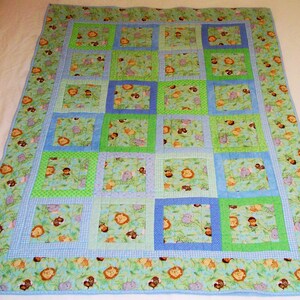 Jungle Babies Quilt-Baby Quilt-MADE TO ORDER