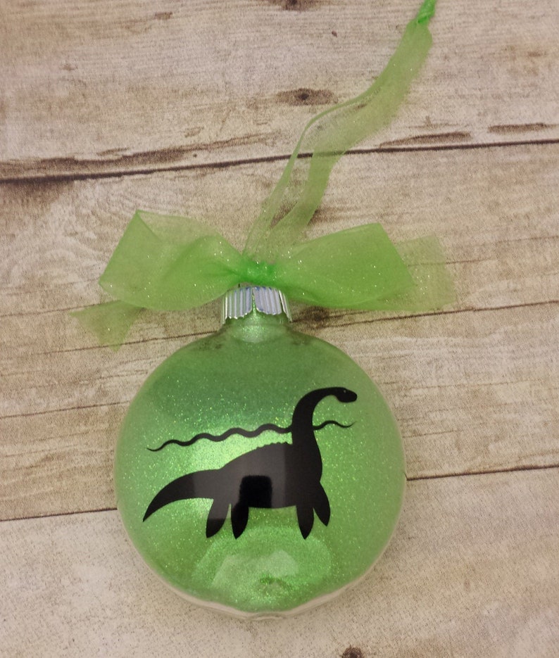 Nessie Scottish Loch Ness Lime Green Ornament image 1