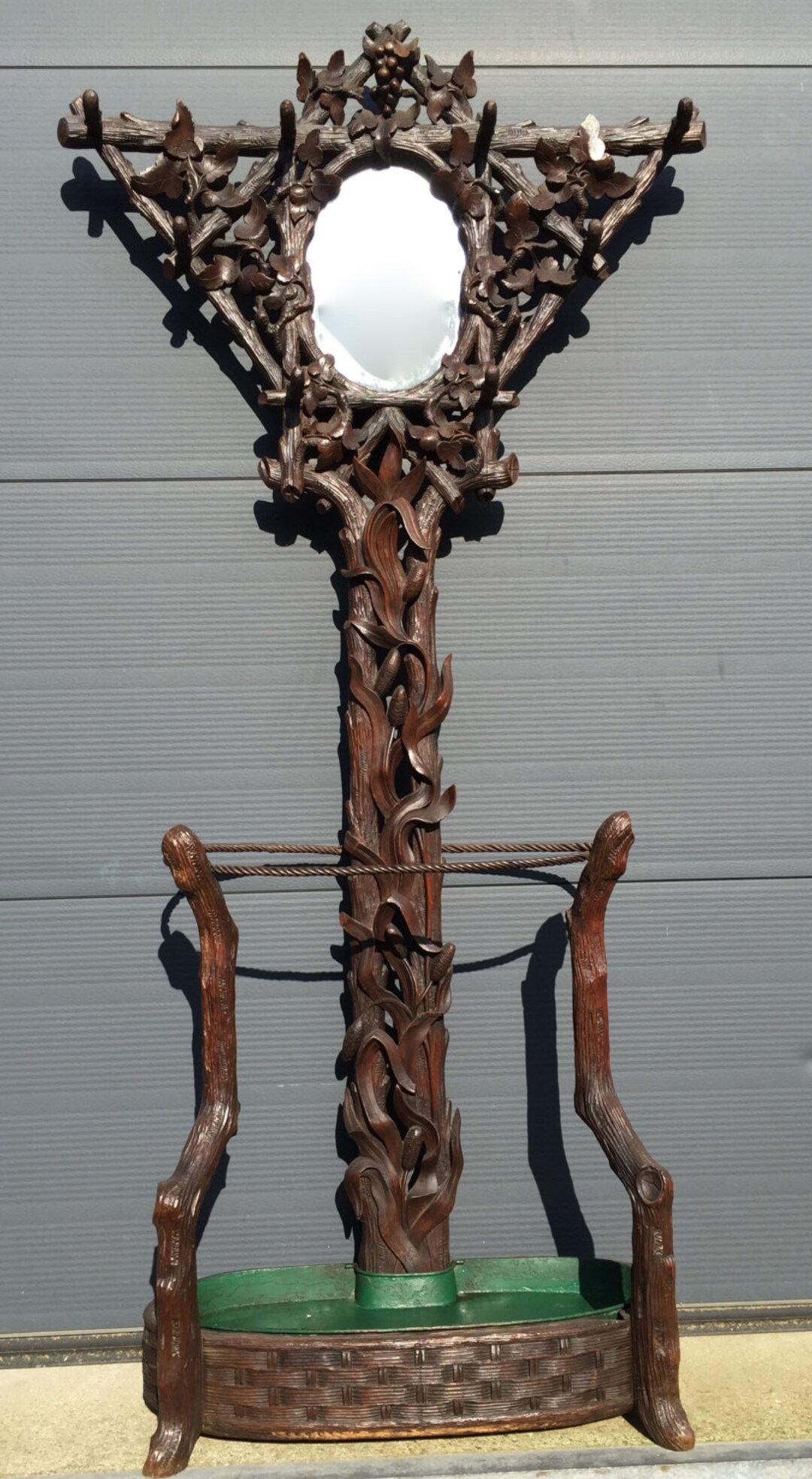 Victorian Era Black Forest Umbrella Hall Tree Stand Etsy