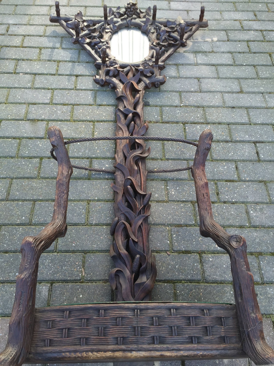 Victorian Era Black Forest Umbrella Hall Tree Stand Etsy