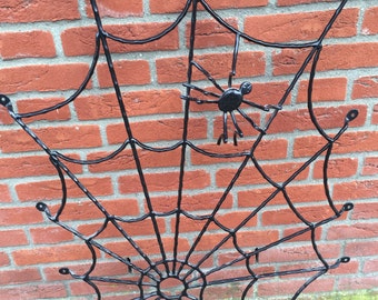 Vintage Cast Iron Spider Web with Spider Window - Door Fence