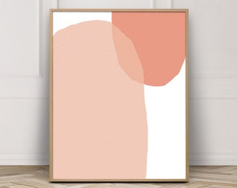 Abstract Wall Art Print, Printable Poster Print, Burnt Orange Wall Art Printable