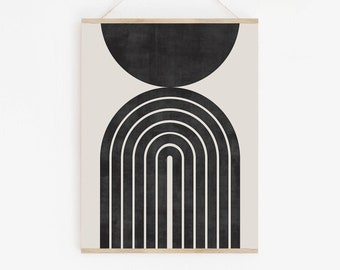 Abstract Arch Wall Art Print: Mid Century Modern Geometric (Digital Download)