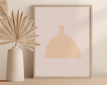 Abstract Boho Vase Print, Minimalist Pot Wall Art, Pottery Printable Instant Download