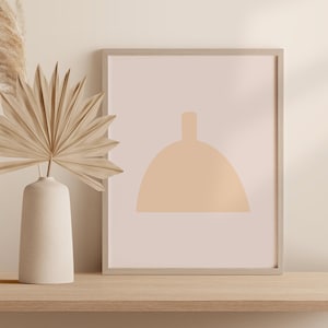 Abstract Boho Vase Print, Minimalist Pot Wall Art, Pottery Printable Instant Download