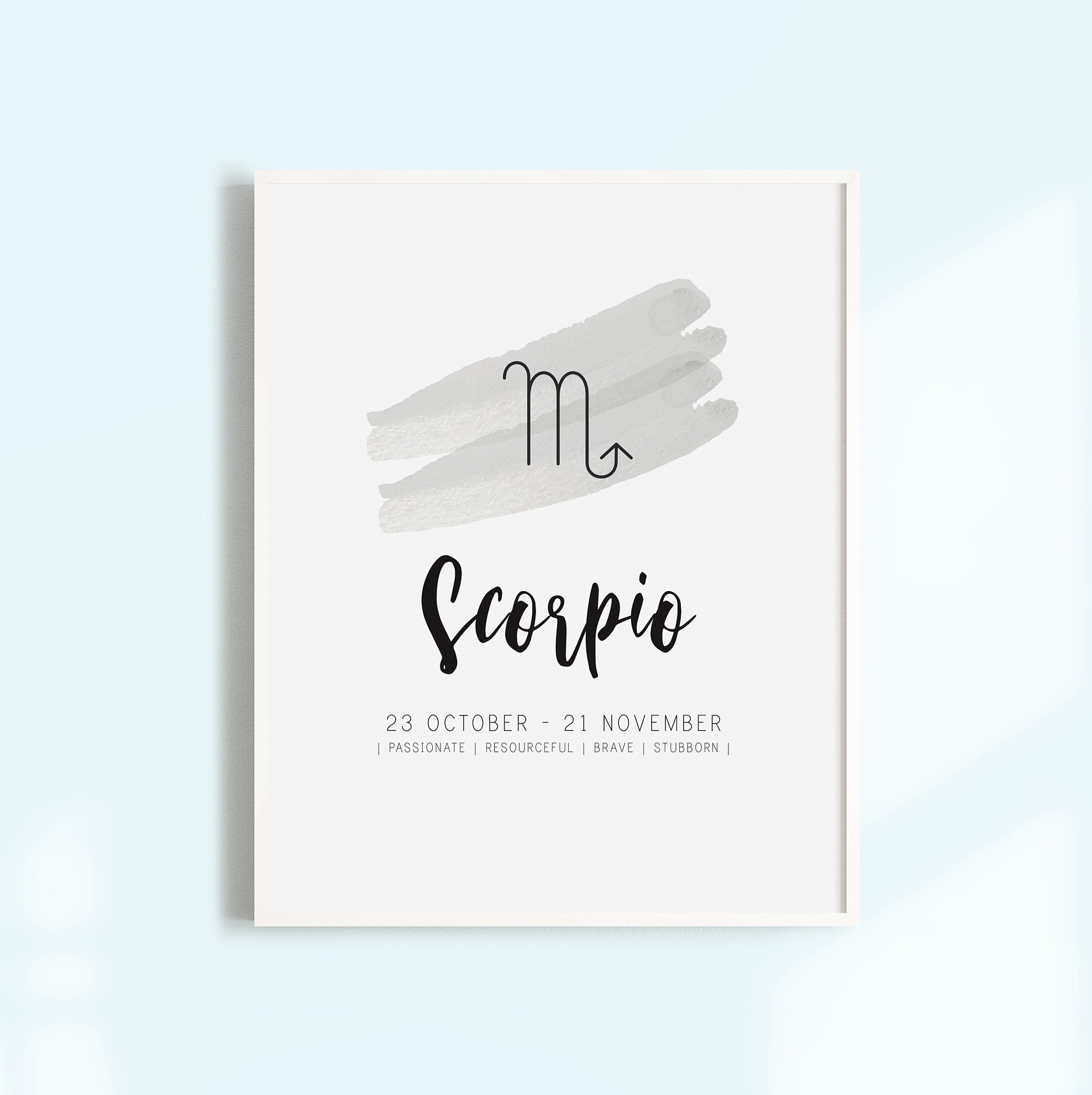 Scorpio Astrology Print, Bedroom Decor Art Print, Astrology Wall Decor