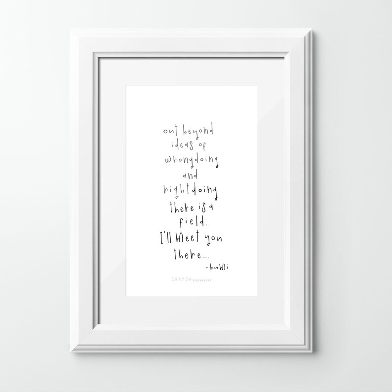 Rumi Quotes Print Out Beyond Ideas Wall Decor Quote Prints Etsy