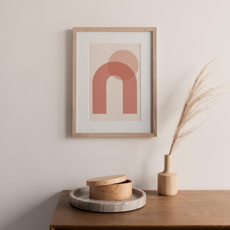 Abstract Rainbow Arch Printable Wall Art Digital Print, Terracotta Mid Century Rainbow Wall Art Print, Print Instant Download image 2